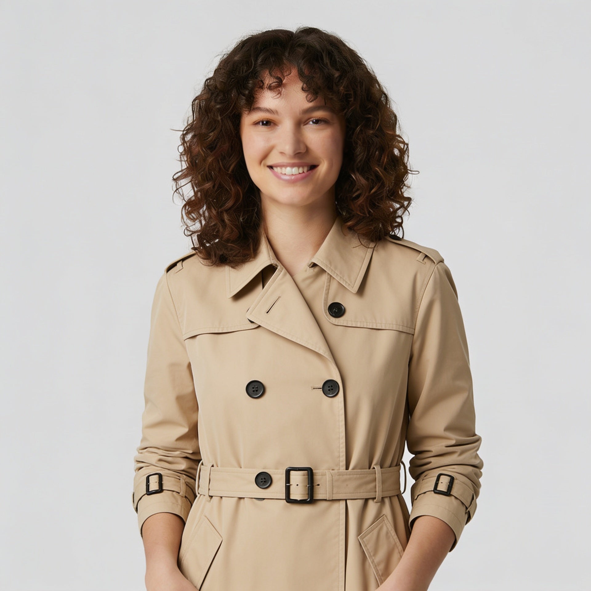 Sandstone Belted Trench Coat