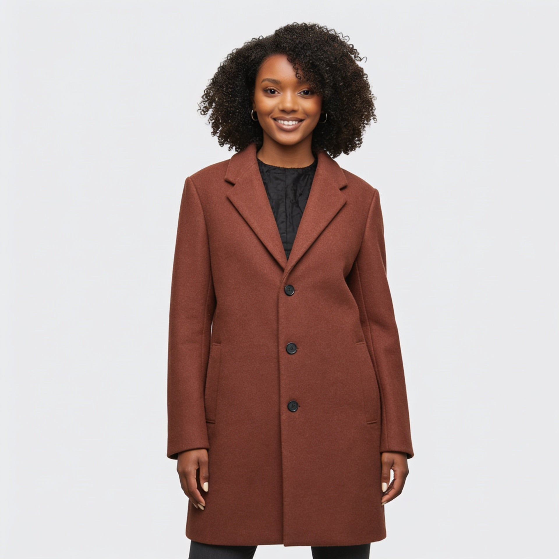 Chestnut Wool Overcoat