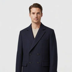 Midnight Double-Breasted Overcoat