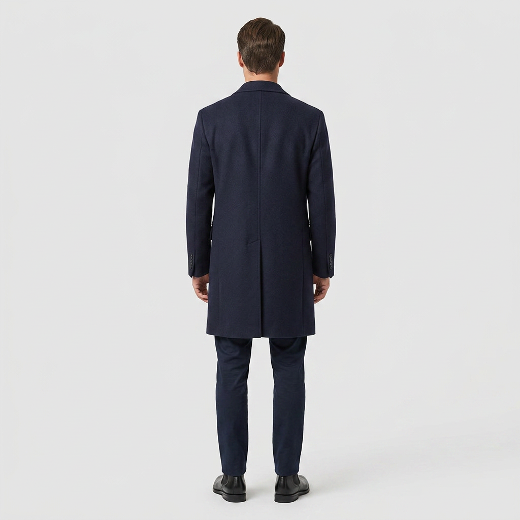 Midnight Double-Breasted Overcoat
