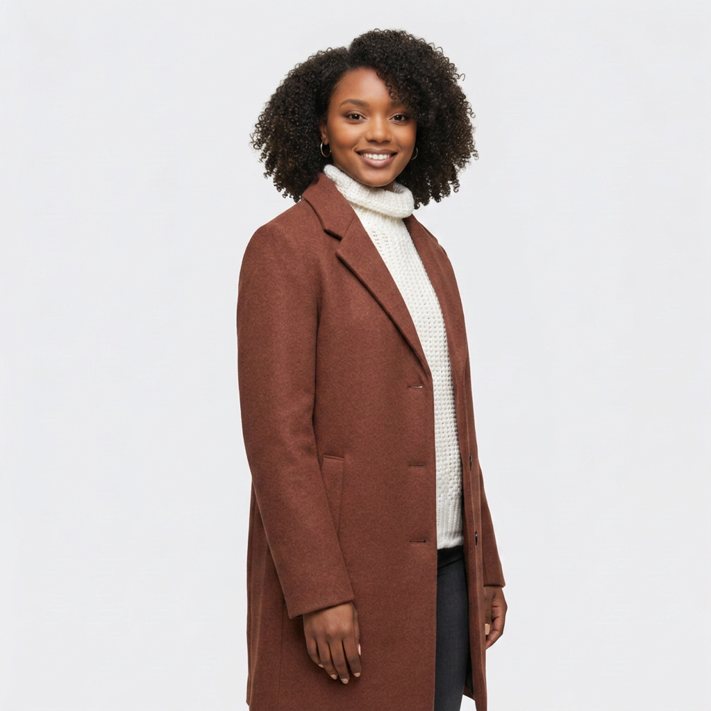 Chestnut Wool Overcoat