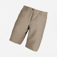 Stone Cotton Bermuda Shorts