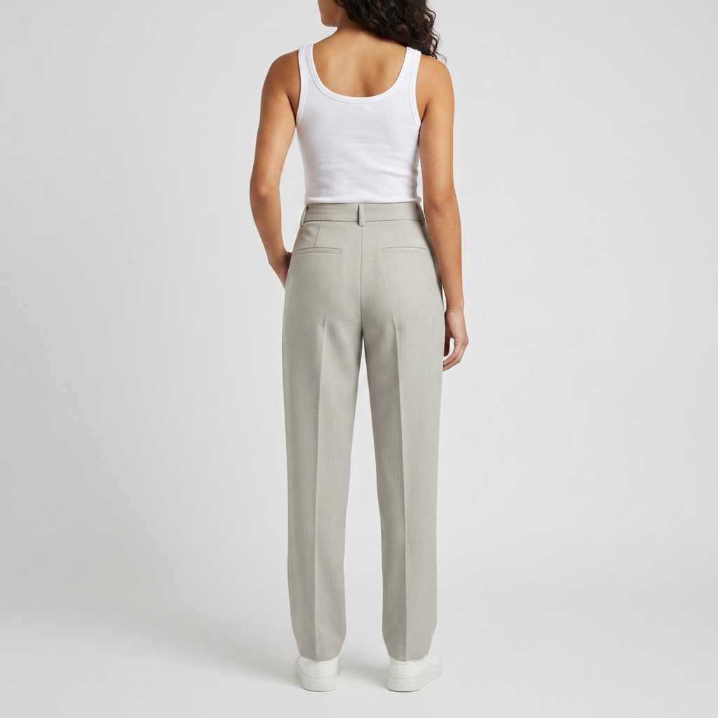 Tailored Pleated Trousers – Stone