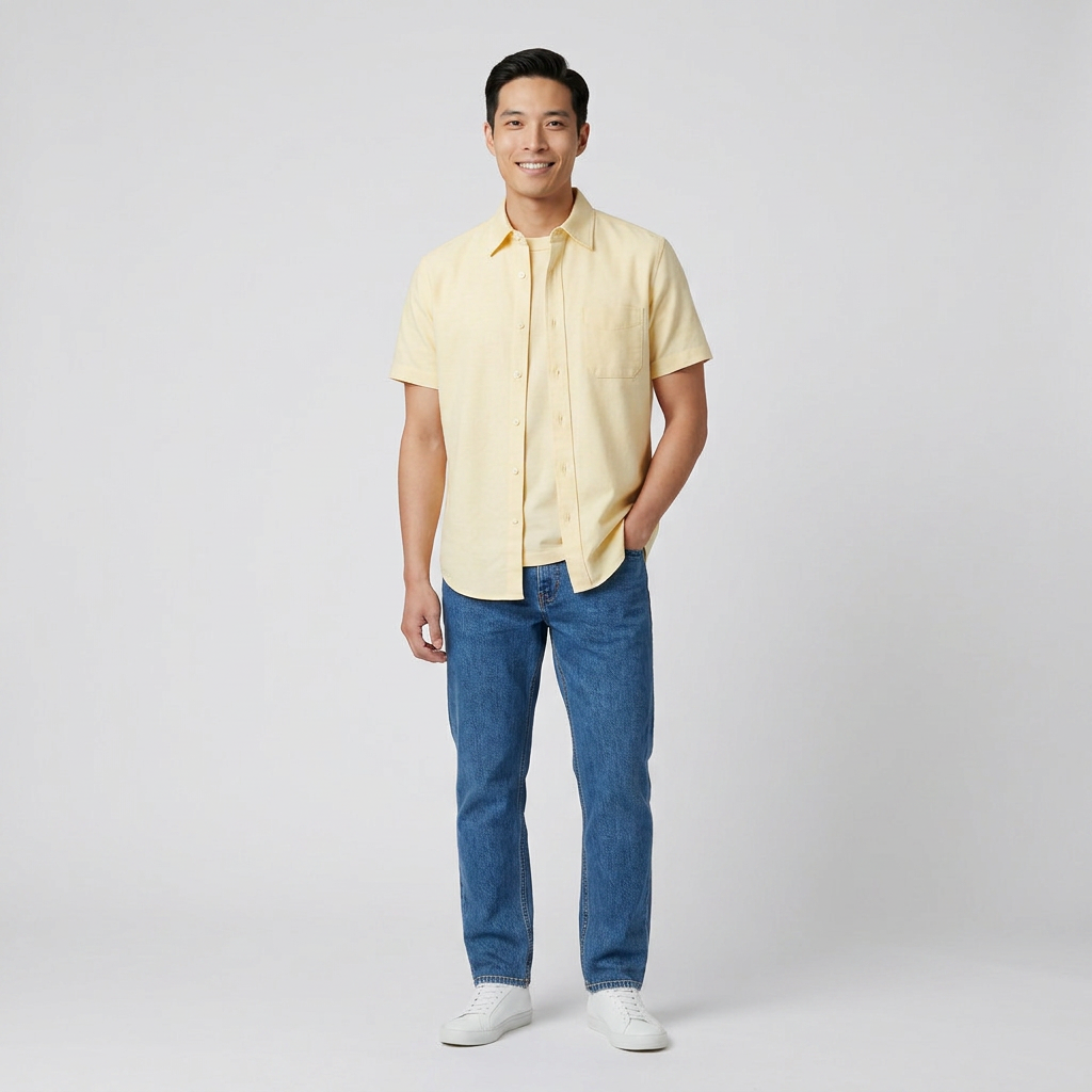 Buttercream Oxford Short Sleeve Shirt