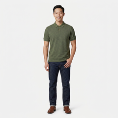 Olive Piqué Polo Shirt