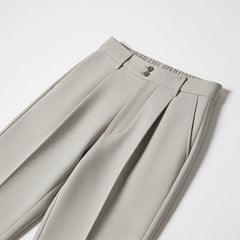 Tailored Pleated Trousers – Stone