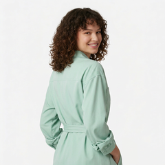 Sage Breeze Belted Blouse