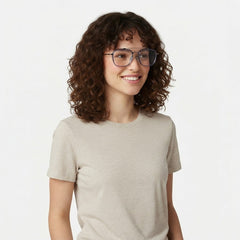 Silver Round Aviator Optical Frame