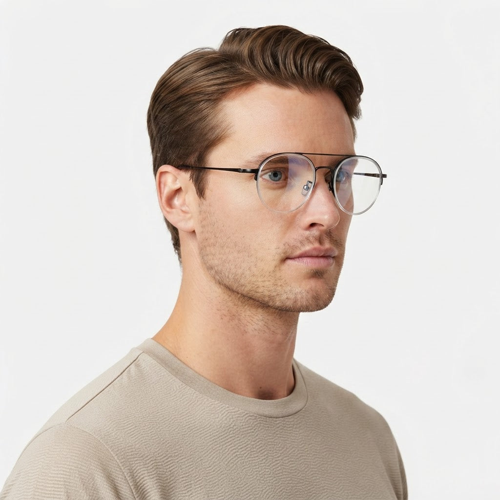 Silver Round Optical Frame