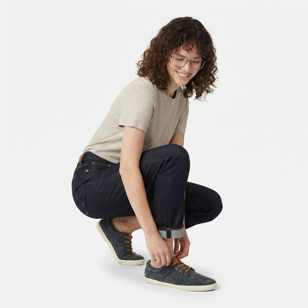 Grey Wool Felt Sneaker